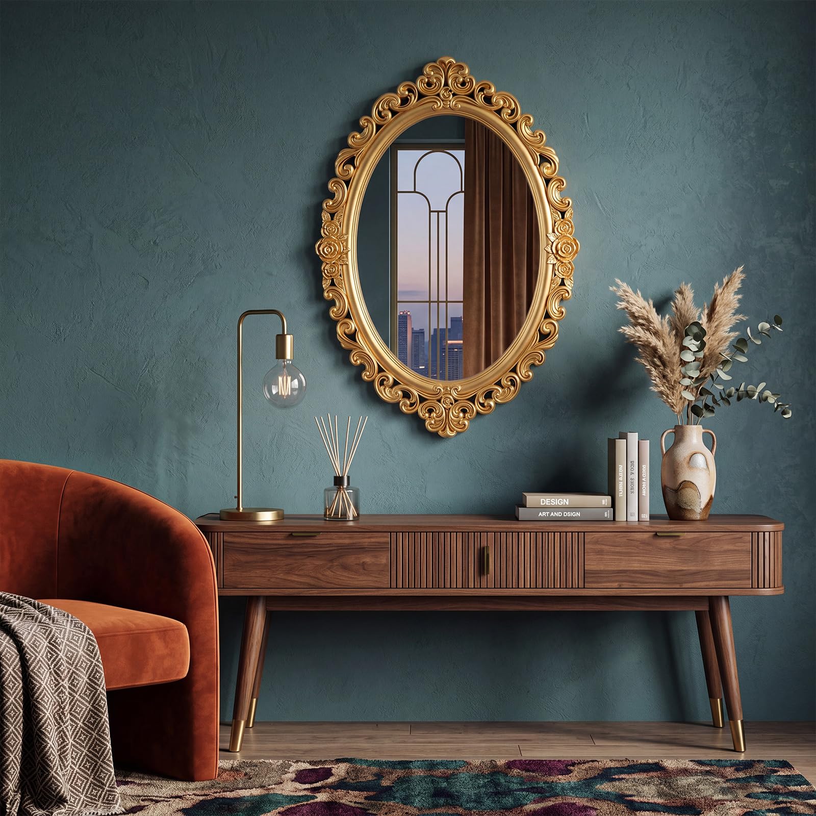 Amazon.com: Beeveer 1 Style Vintage Mirrors Set Decorative Oval